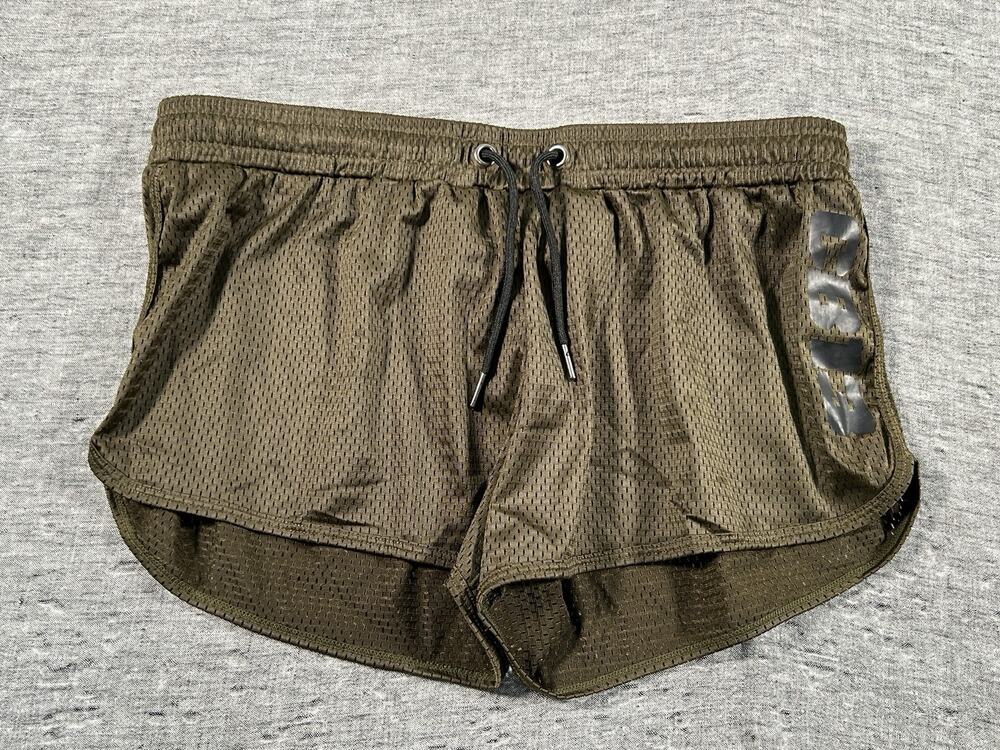 Cellblock 13 Mesh Shorts Mens Large Green Gay Alternative Edgy Fetish Clubwear
